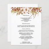 Boheemse Chic Bloemen Trouwmenu Kaarten (Voorkant / Achterkant)