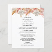 Boheemse Chic Bloemen Trouwmenu Kaarten (Voorkant / Achterkant)