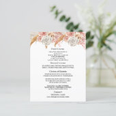 Boheemse Chic Bloemen Trouwmenu Kaarten (Staand voorkant)