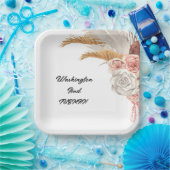 Boheemse Chic Bloemen Trouwpapier Borden Papieren Bordje (Feest)