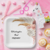 Boheemse Chic Bloemen Trouwpapier Borden Papieren Bordje (Feest)