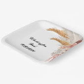 Boheemse Chic Bloemen Trouwpapier Borden Papieren Bordje (Gebogen)