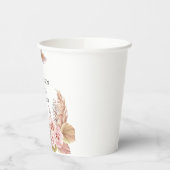 Boheemse Chic Bloemen Trouwpapier Cup Papieren Bekers (Links)