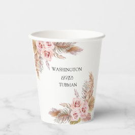 Boheemse Chic Bloemen Trouwpapier Cup Papieren Bekers