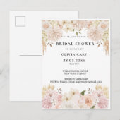 Boheemse Chic bloemenbruiloft Briefkaart (Voorkant / Achterkant)