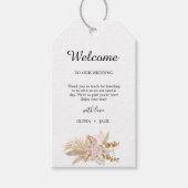 Boheemse Chic bloemenbruiloft Cadeaulabel (Voorkant)