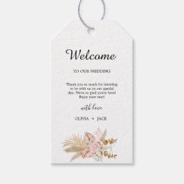 Boheemse Chic bloemenbruiloft Cadeaulabel