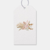 Boheemse Chic bloemenbruiloft Cadeaulabel (Achterkant)