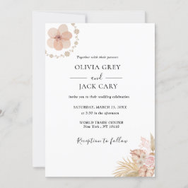 Boheemse Chic bloemenbruiloft Kaart