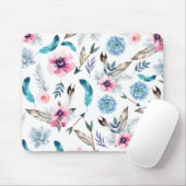 Boheemse Chic Bloemige Boho Meisje Muismat (Met muis)