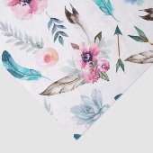 Boheemse Chic Bloemige Boho Meisje Tissuepapier (Detail)