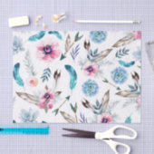Boheemse Chic Bloemige Boho Meisje Tissuepapier (Craft)
