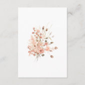 Boheemse Chic bloemige Trouw Informatiekaartje (Achterkant)