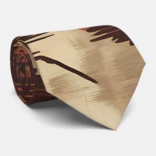 Boheemse Chic Brushstroke Stropdas (Opgerold)