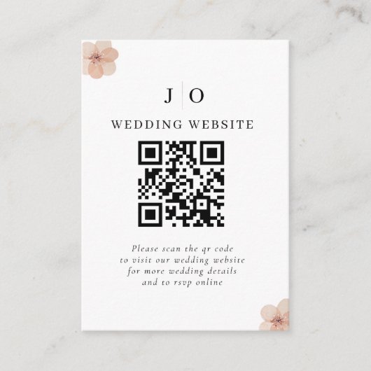 Boheemse Chic Terra Cotta bloemenbruiloft Informatiekaartje (Voorkant)