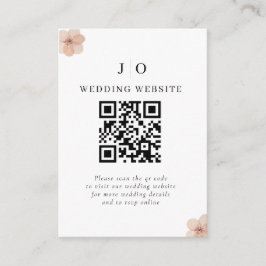 Boheemse Chic Terra Cotta bloemenbruiloft Informatiekaartje