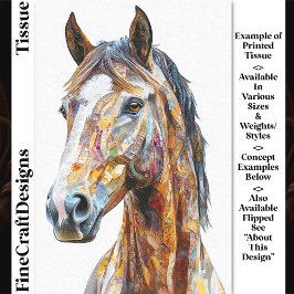 Boheemse Collage Paard Portret DE9L Decoupage Tissuepapier