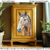 Boheemse Collage Paard Portret DE9L Decoupage Tissuepapier