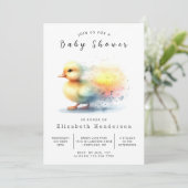 Boheemse Custom Duck Baby shower Kaart (Staand voorkant)