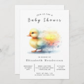 Boheemse Custom Duck Baby shower Kaart (Voorkant / Achterkant)