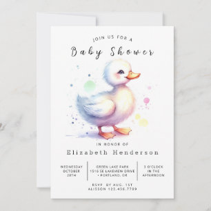 Boheemse Custom Duck Baby shower Kaart