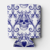 Boheemse damast, schedel naadloos ornament. blikjeskoeler (Achterkant)