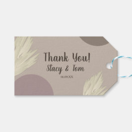 Boheemse Dank Je Pampas Vormen Cadeaulabel