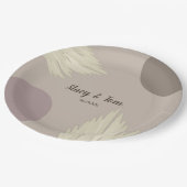 Boheemse Dank je Pampas Vormen Natuurlijk Papieren Bordje (Gekanteld)