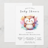 Boheemse digitale uil Baby shower Kaart (Voorkant / Achterkant)