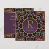  Boheemse Dinner Party Monogram Uitnodiging (Voorkant / Achterkant)