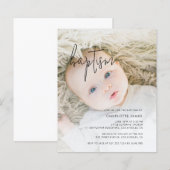 Boheemse doop foto uitnodiging (Voorkant / Achterkant)