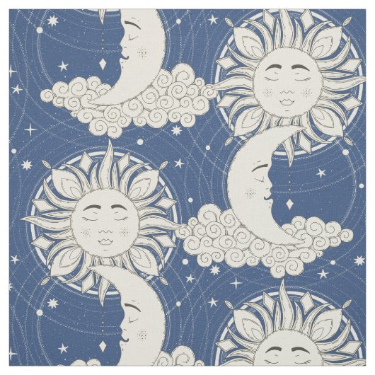 Boheemse dromen blauw stof (Swatch)