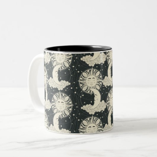 Boheemse Dromen Roet Tweekleurige Koffiemok (Voorkant links)