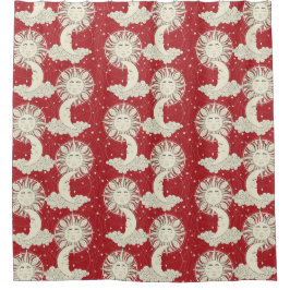 'Boheemse dromen rood Douchegordijn