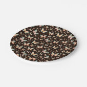 Boheemse dromen van vlinders en bloemen op. papieren bordje (Gekanteld)