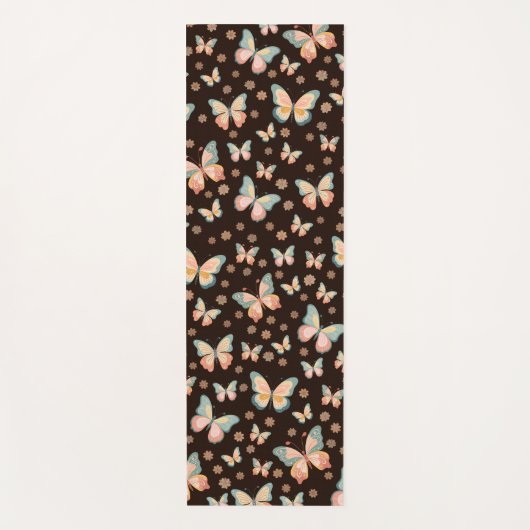 Boheemse dromen van vlinders en bloemen op. yogamat (Voorkant)