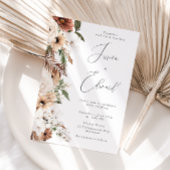 Boheemse droom bloemenbruiloft kaart