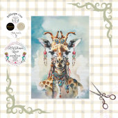 Boheemse eclectische giraffe tissuepapier