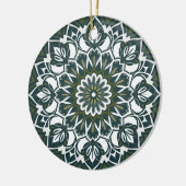 Boheemse eclectische stijl groene mandala keramisch ornament (Links)
