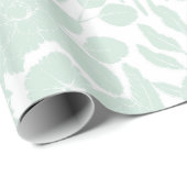 Boheemse elegante blush groen wit stijlvolle bloem cadeaupapier (Rol Hoek)