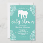 Boheemse Elegante Olifant Mandalas Baby shower Kaart (Voorkant)