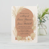 Boheemse elegantie bruiloft uitnodiging (Staand voorkant)