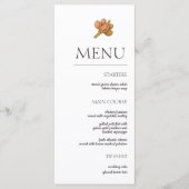 Boheemse Elegantie Eenvoudige Koffie Plant bruilof Menu (Voorkant)