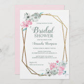 Boheemse Elegantie: Gouden Geometrisch & Waterverf Kaart (Voorkant / Achterkant)