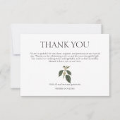 Boheemse elegantie Rustiek Winter Coffee Plant Bedankkaart (Voorkant)