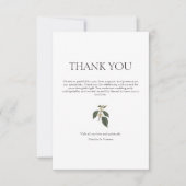 Boheemse elegantie Rustiek Winter Coffee Plant Bedankkaart (Voorkant)