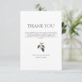 Boheemse elegantie Rustiek Winter Coffee Plant Bedankkaart (Staand voorkant)