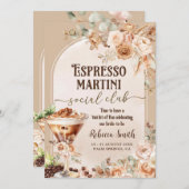 Boheemse Espresso Martini Bachelorette Reisschema Kaart (Voorkant / Achterkant)