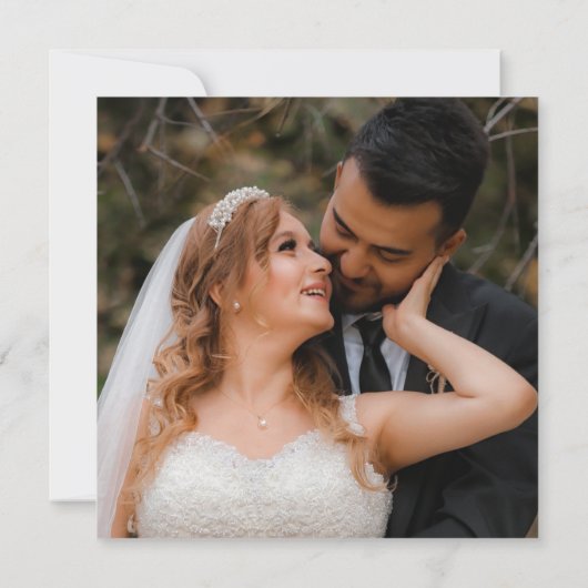 Boheemse Fall QR-code foto na de bruiloft Kaart (Achterkant)