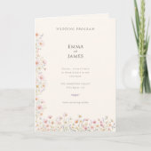 Boheemse Fantasievolle Wilde Bloemen Gevouwen Trou Programma (Voorkant)